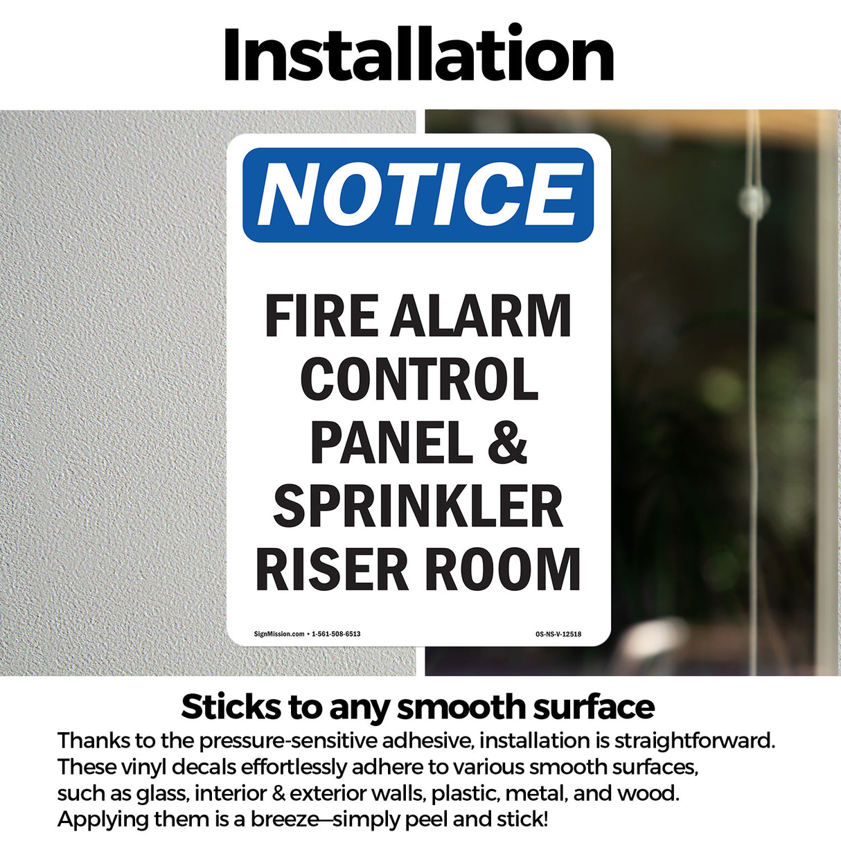 Fire Alarm Control Panel And Sprinkler Riser Room Sign