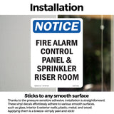 Fire Alarm Control Panel And Sprinkler Riser Room Sign