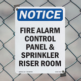 Fire Alarm Control Panel And Sprinkler Riser Room Sign