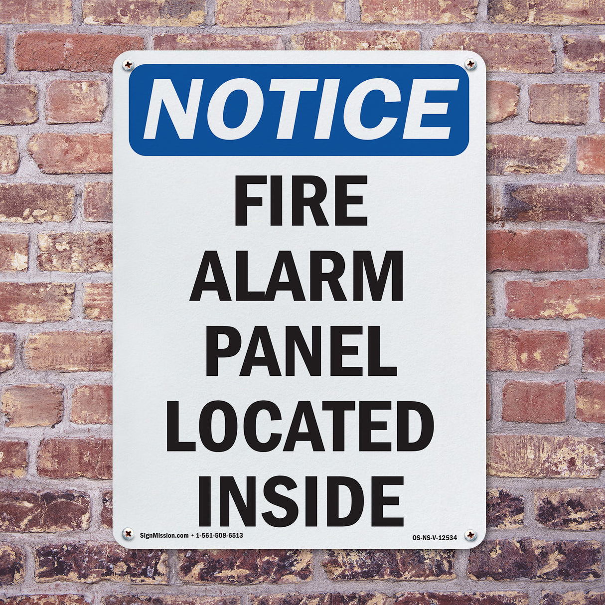 Fire Alarm Panel Located Inside