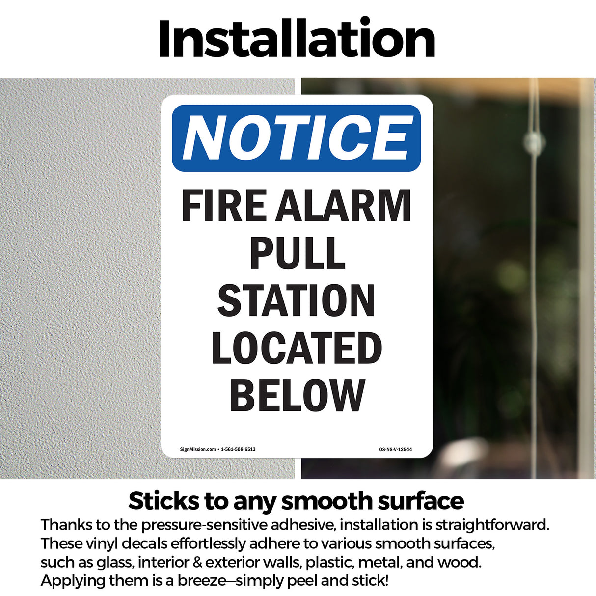 Fire Alarm Pull Station Located Below
