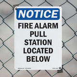 Fire Alarm Pull Station Located Below