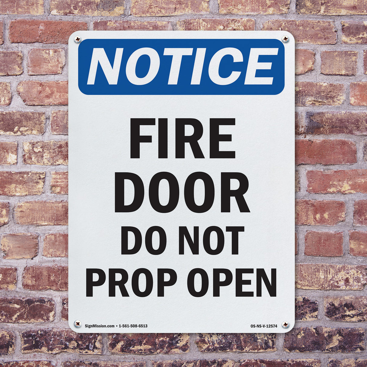 Fire Door Do Not Prop Open Sign