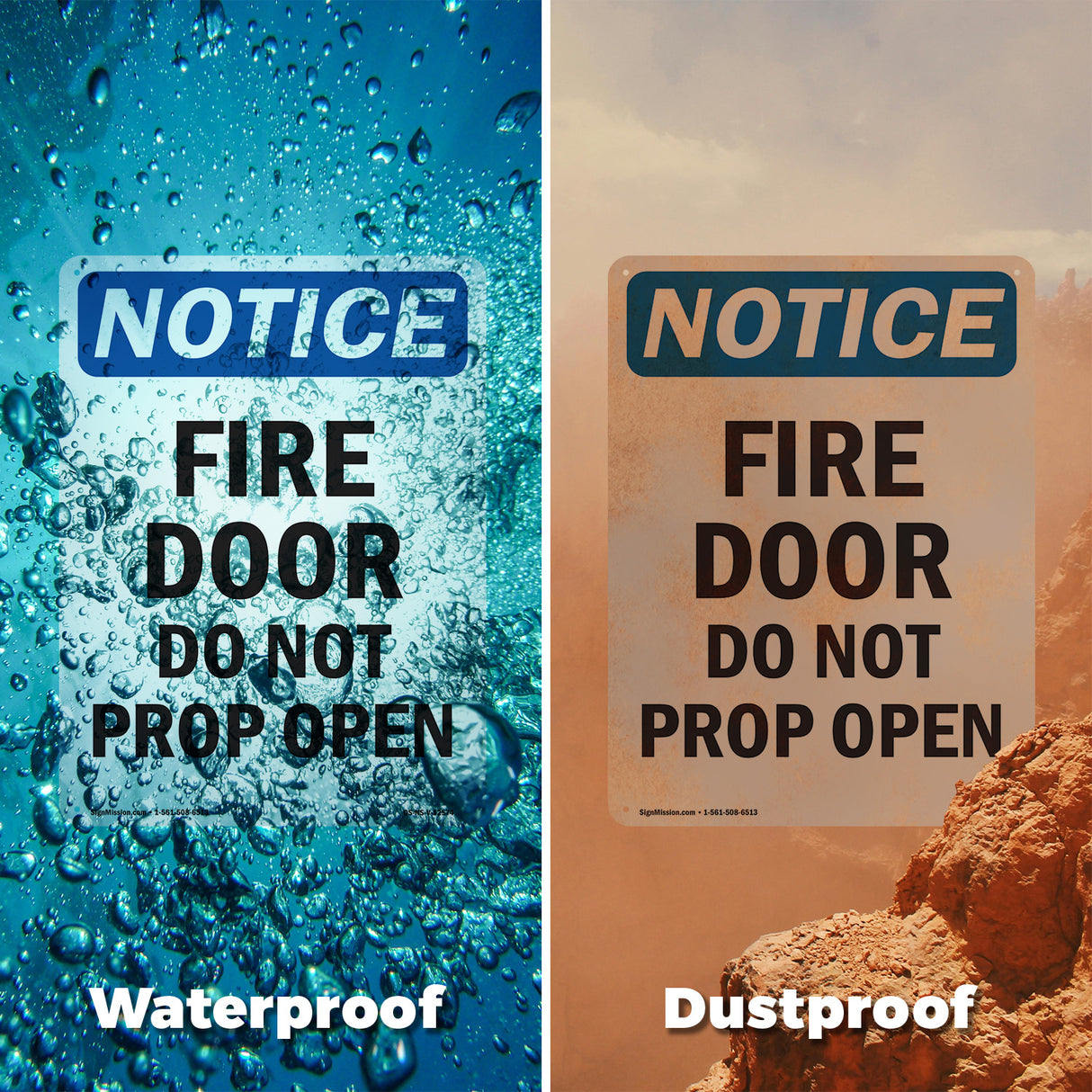 Fire Door Do Not Prop Open Sign