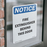 Fire Extinguisher Behind This Door Sign