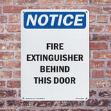 Fire Extinguisher Behind This Door Sign