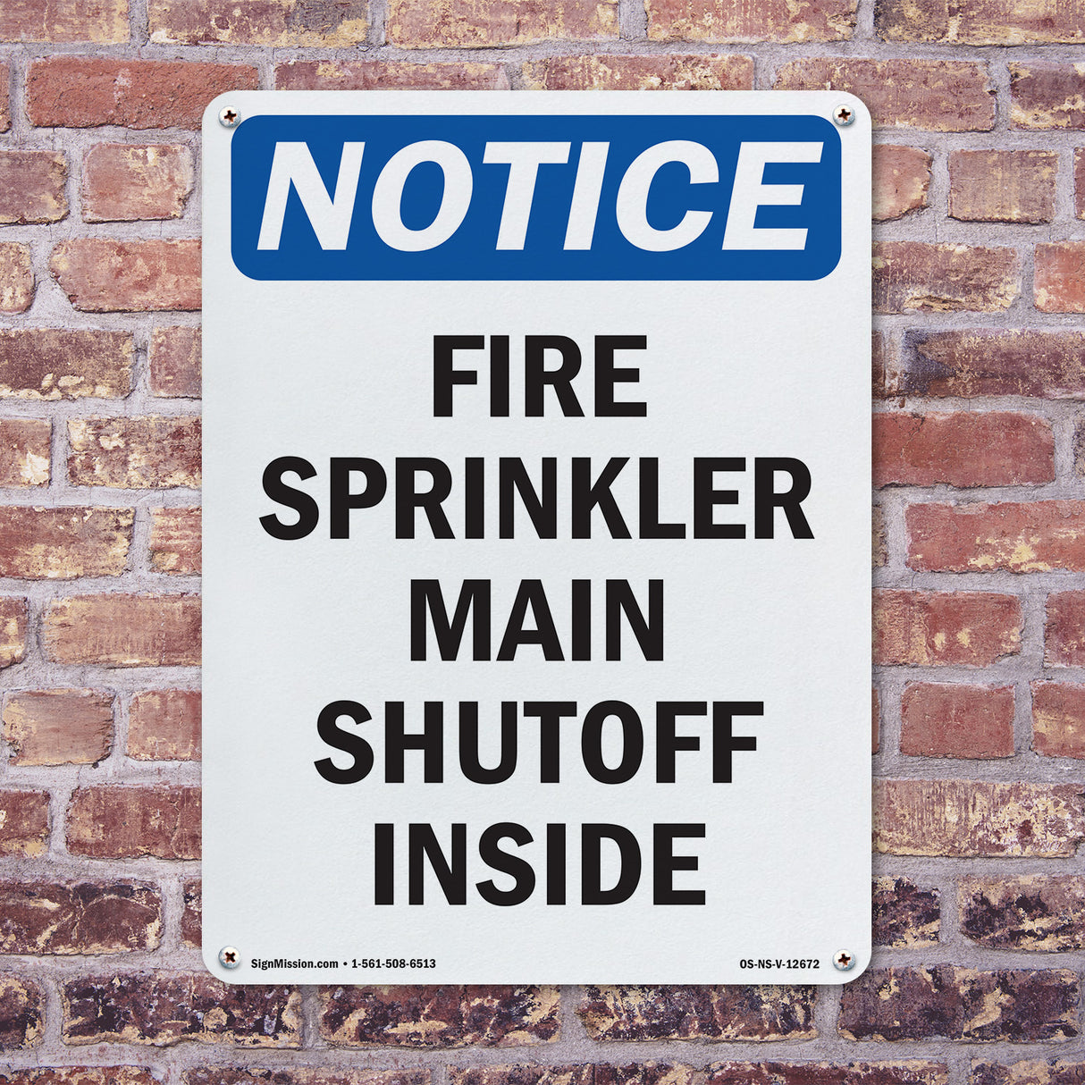 Fire Sprinkler Main Shutoff Inside