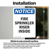 Fire Sprinkler Riser Inside Sign