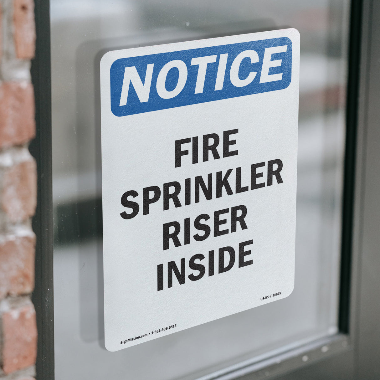 Fire Sprinkler Riser Inside Sign