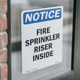 Fire Sprinkler Riser Inside Sign