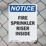 Fire Sprinkler Riser Inside Sign