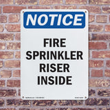 Fire Sprinkler Riser Inside Sign
