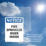Fire Sprinkler Riser Inside Sign