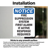 Fire Suppression System First Alarm If Active
