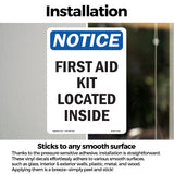 First Aid Kit Located Inside Sign