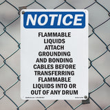 Flammable Liquids Attach Grounding And Bonding Sign