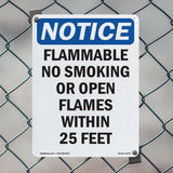 Flammable No Smoking Or Open Flames Sign