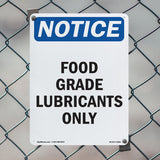 Food Grade Lubricants Only