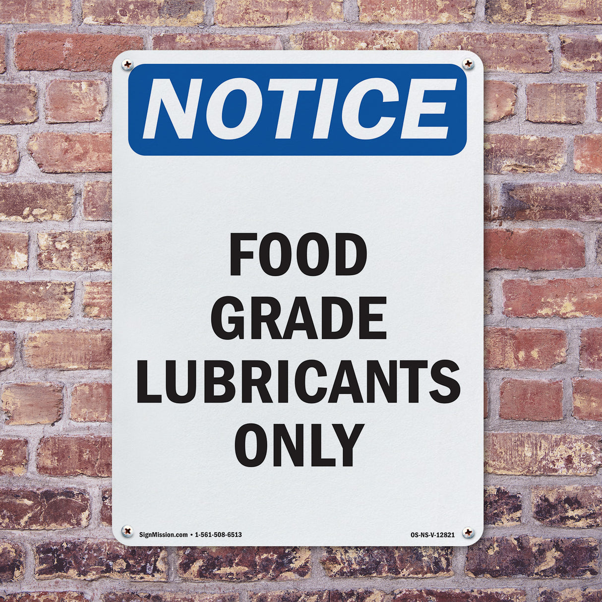 Food Grade Lubricants Only