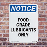 Food Grade Lubricants Only