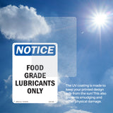 Food Grade Lubricants Only