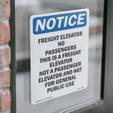 Freight Elevator No Passengers Sign