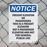 Freight Elevator No Passengers Sign
