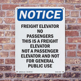 Freight Elevator No Passengers Sign
