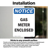 Gas Meter Enclosed Sign