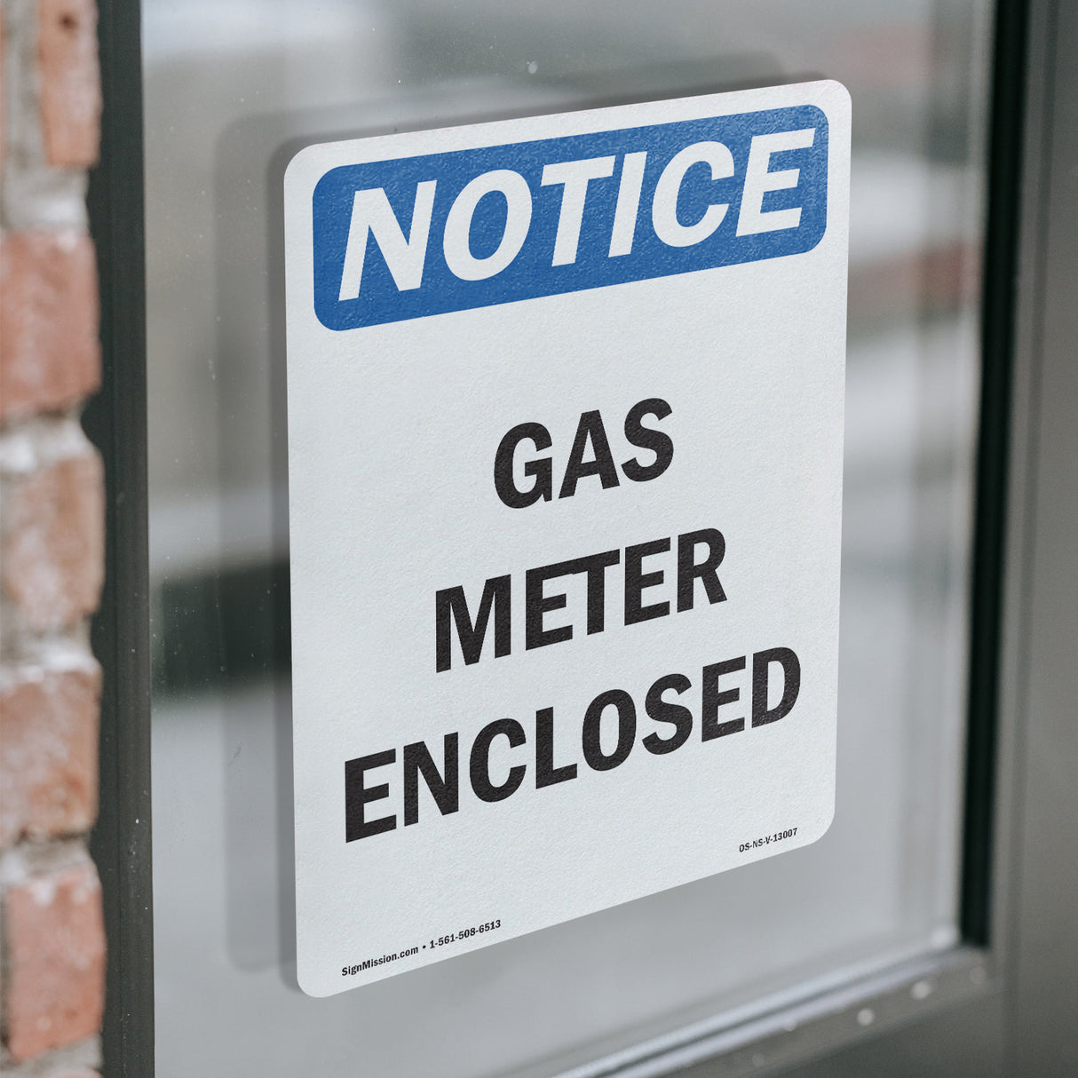 Gas Meter Enclosed Sign