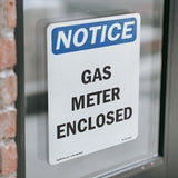 Gas Meter Enclosed Sign