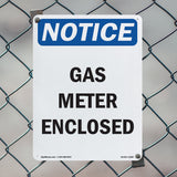 Gas Meter Enclosed Sign