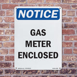 Gas Meter Enclosed Sign