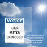 Gas Meter Enclosed Sign