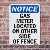 Gas Meter Located On Other Side Of Fence