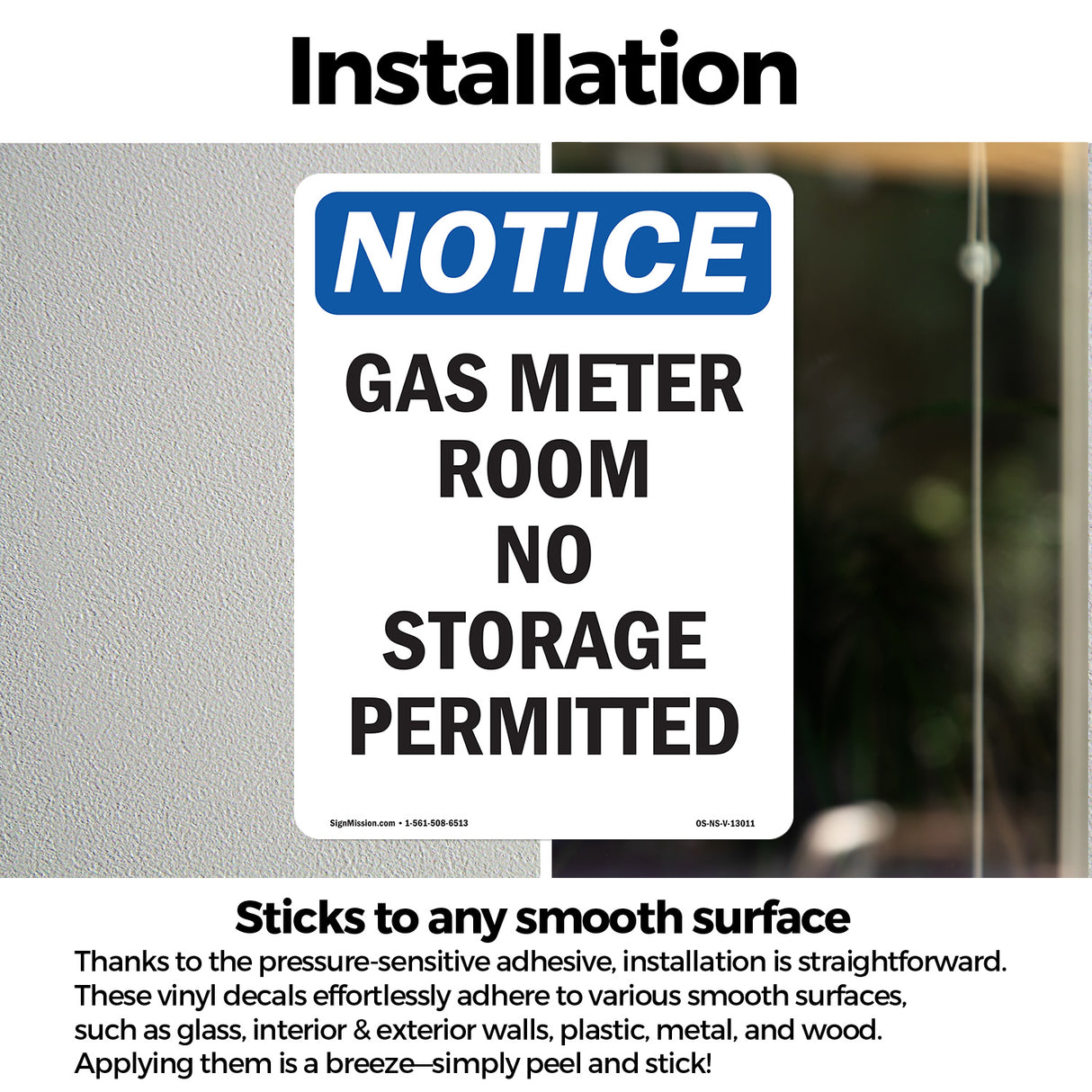 Gas Meter Room No Storage Permitted