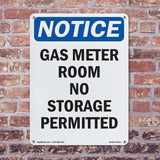 Gas Meter Room No Storage Permitted