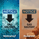 Gas Shutoff [Down Arrow]