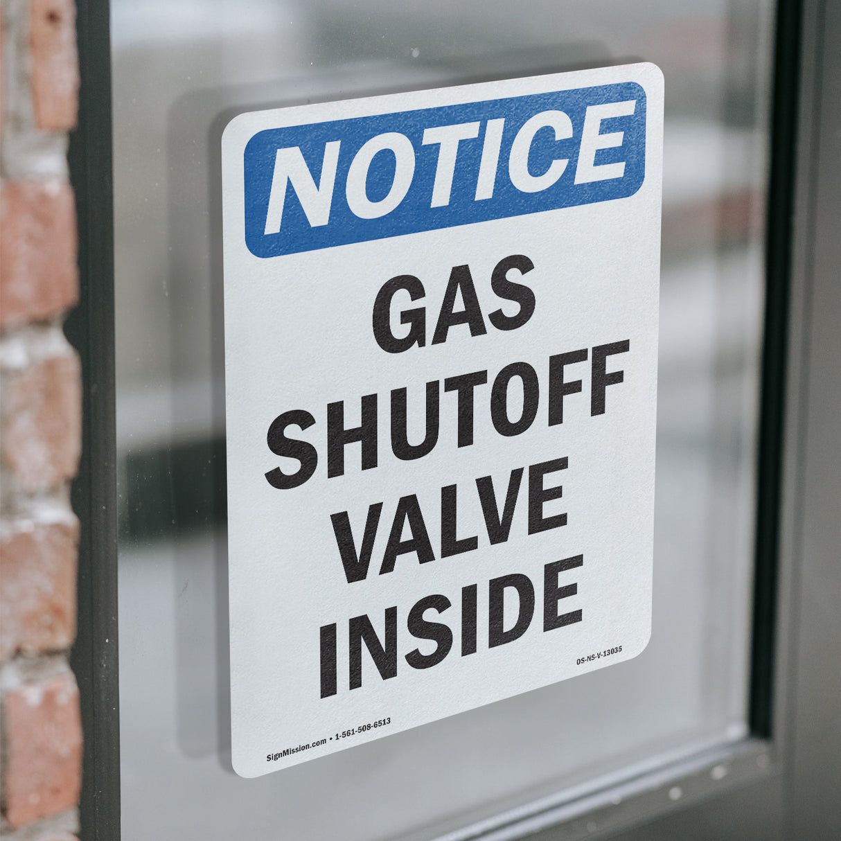 Gas Shutoff Valve Inside Sign