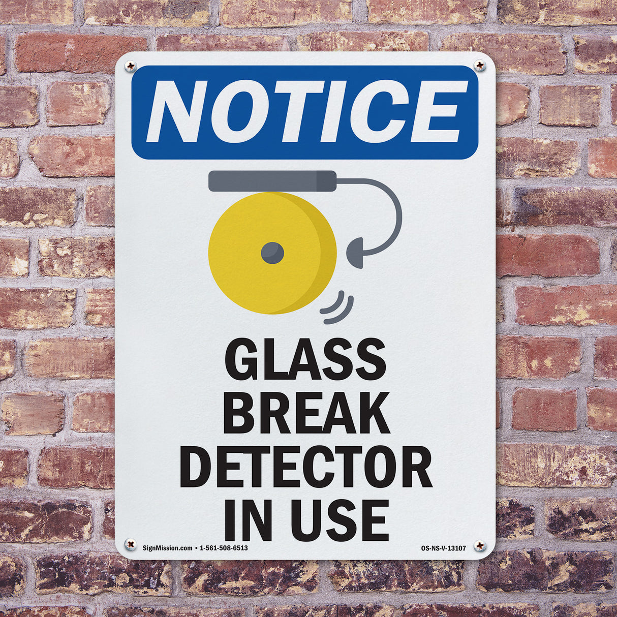 Glass Break Detector In Use