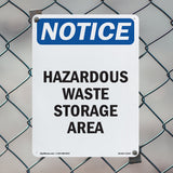 Hazardous Waste Storage Area Sign