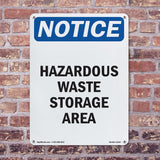 Hazardous Waste Storage Area Sign
