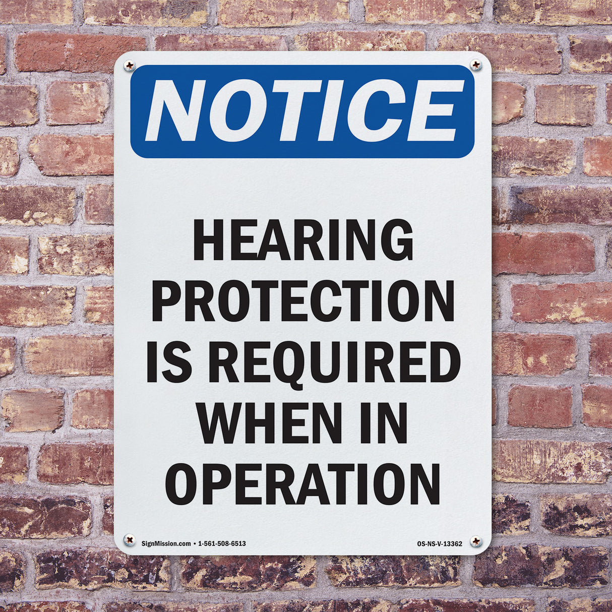 Hearing Protection Is Required Sign