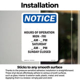 Hours Of Operation Mon - Fri ____ Am - ____