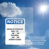 Hours Of Operation Mon - Fri ____ Am - ____
