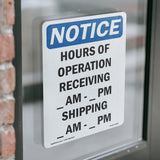 Hours Of Operation Receiving ____ Am - ____