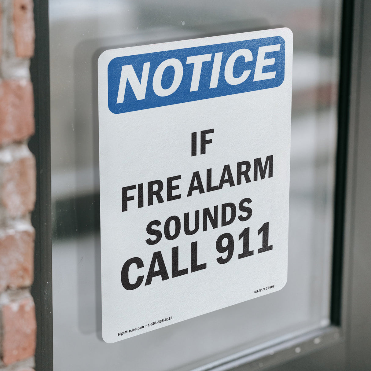 If Fire Alarm Sounds Call 911 Sign