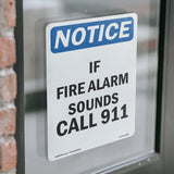 If Fire Alarm Sounds Call 911 Sign