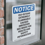 Iso-Octane Extremely Flammable Causes Irritation Sign