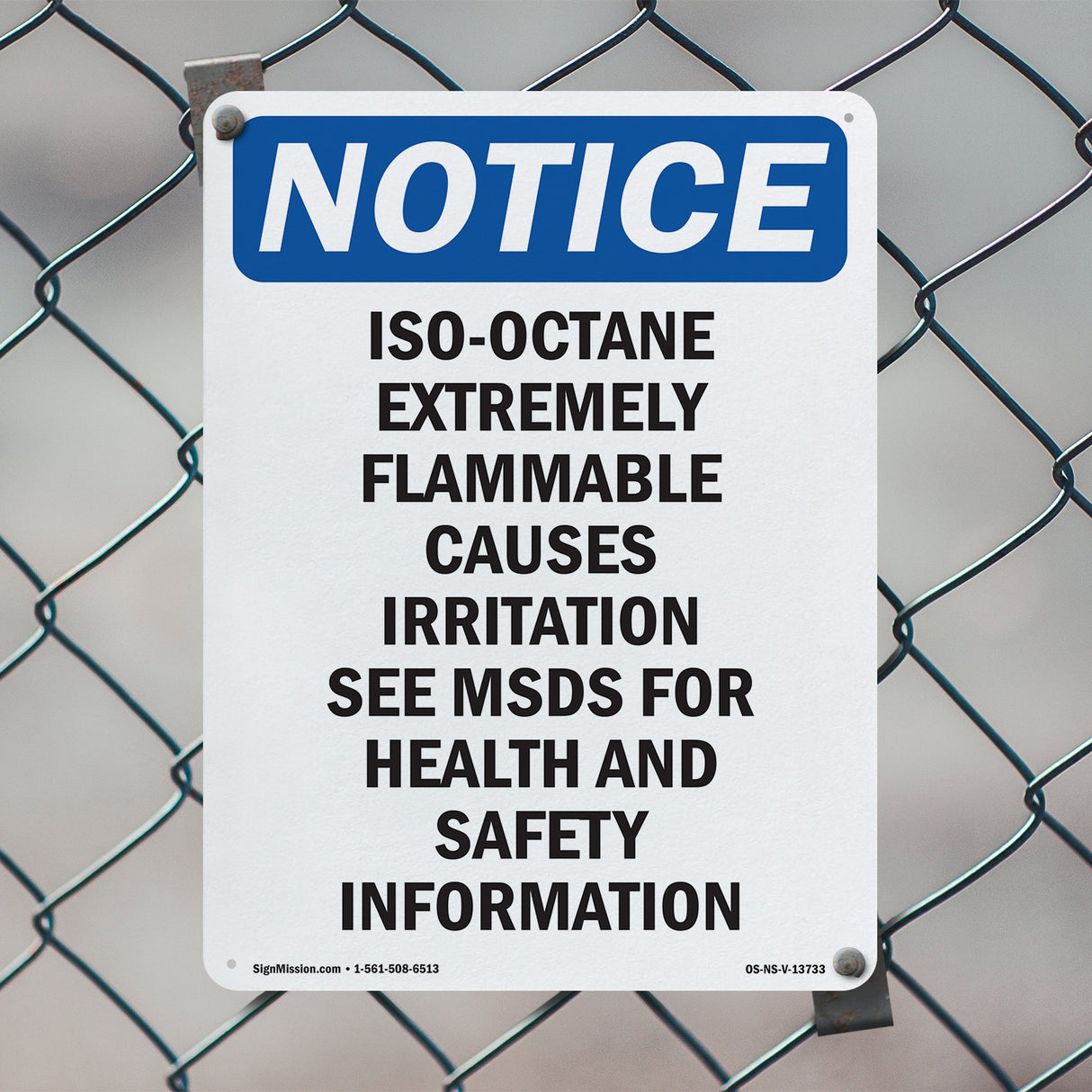 Iso-Octane Extremely Flammable Causes Irritation Sign